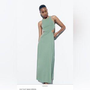Zara Cutout Maxi Dress, Medium, NWT